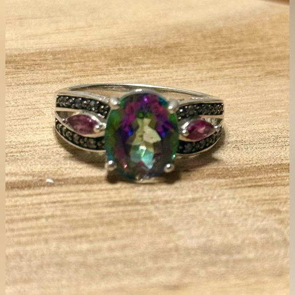 JTV Jewelry - JTV size 8 Mystic Quartz ring
